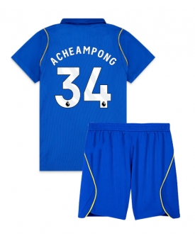 Billige Fotballdrakt Chelsea Josh Acheampong #34 Replika Hjemmedraktsett Barn 2026-27 Kortermet (med bukser)